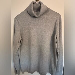 Talbots silver sparkly turtleneck sweater small